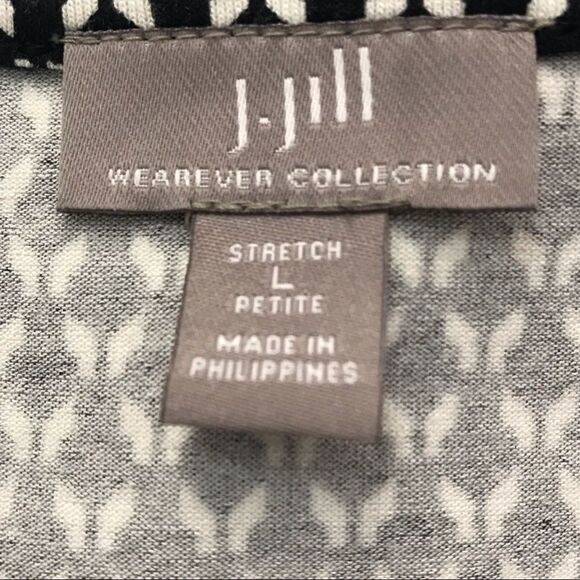 J. Jill‎ black & white tank top size LP - Picture 4 of 9